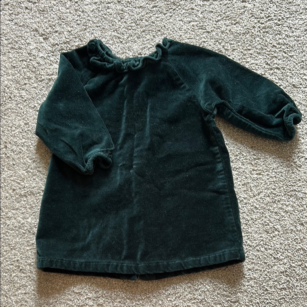 Kids Velvet Green Top